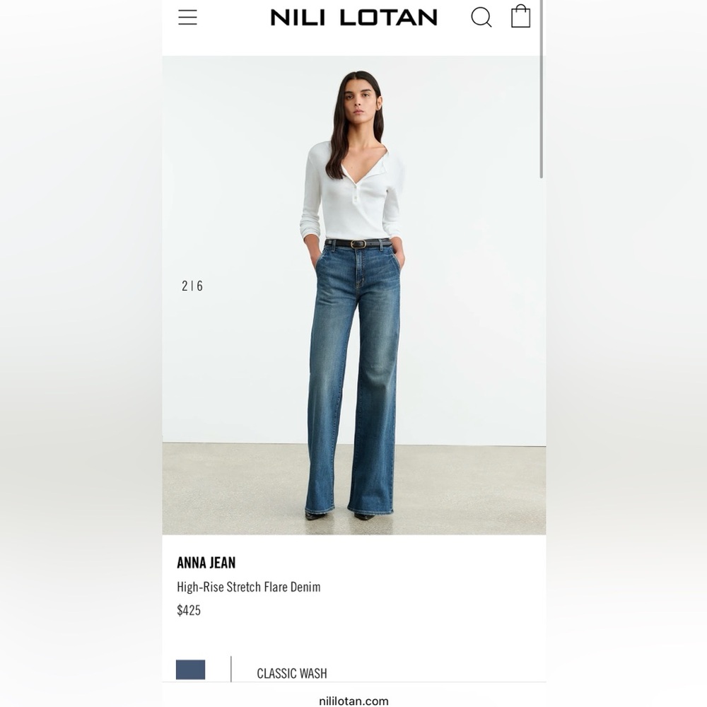 Nili Lotan Anna jean size 27